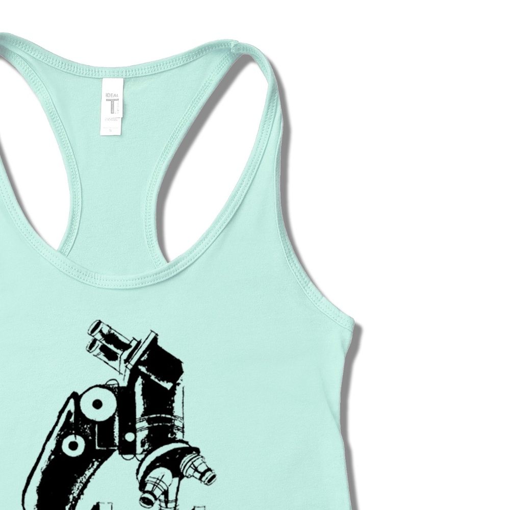 💕Vintage Scientific Microscope Racerback Tank Top - Picture 4 of 8